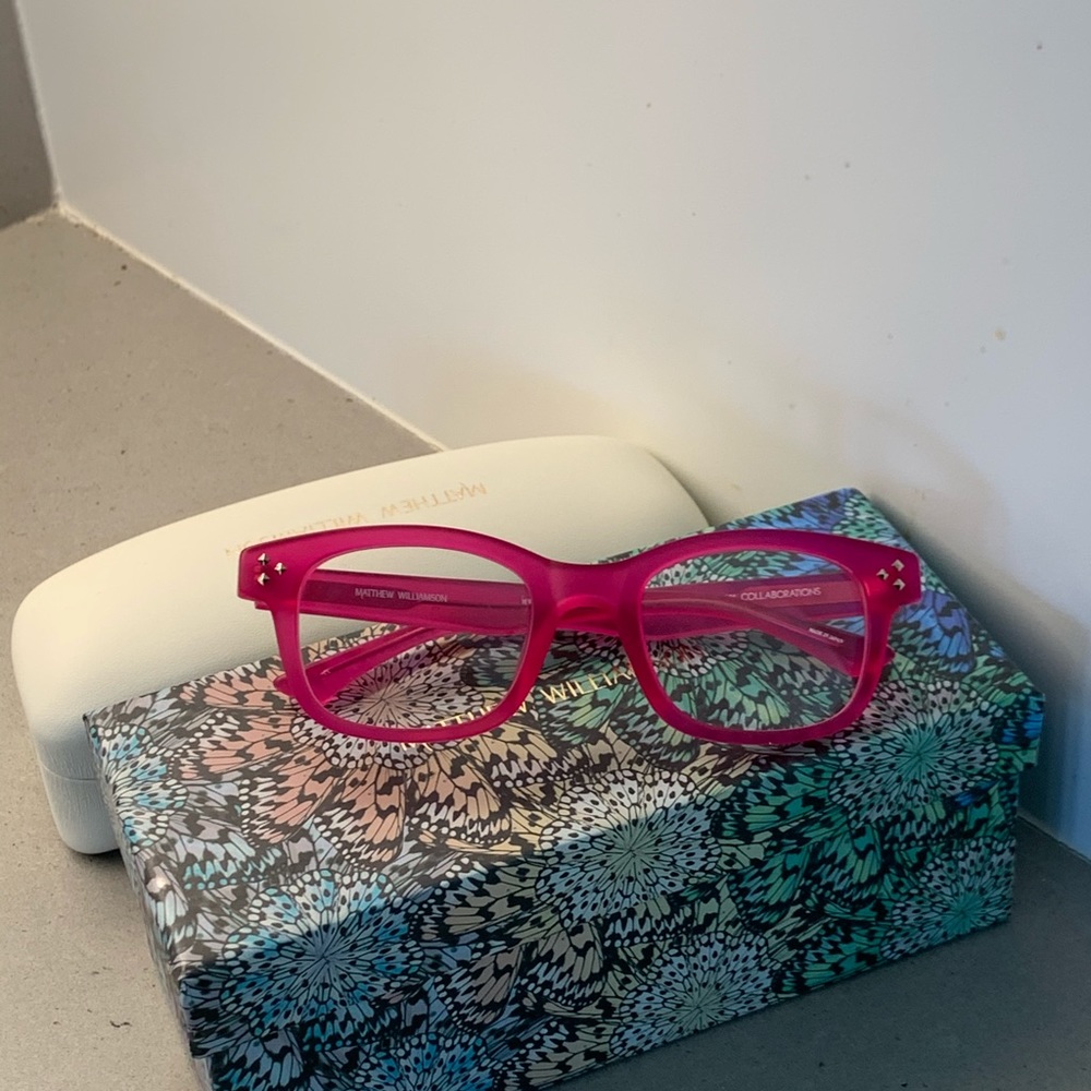 Never worn Matthew Williamson hot pink glasses